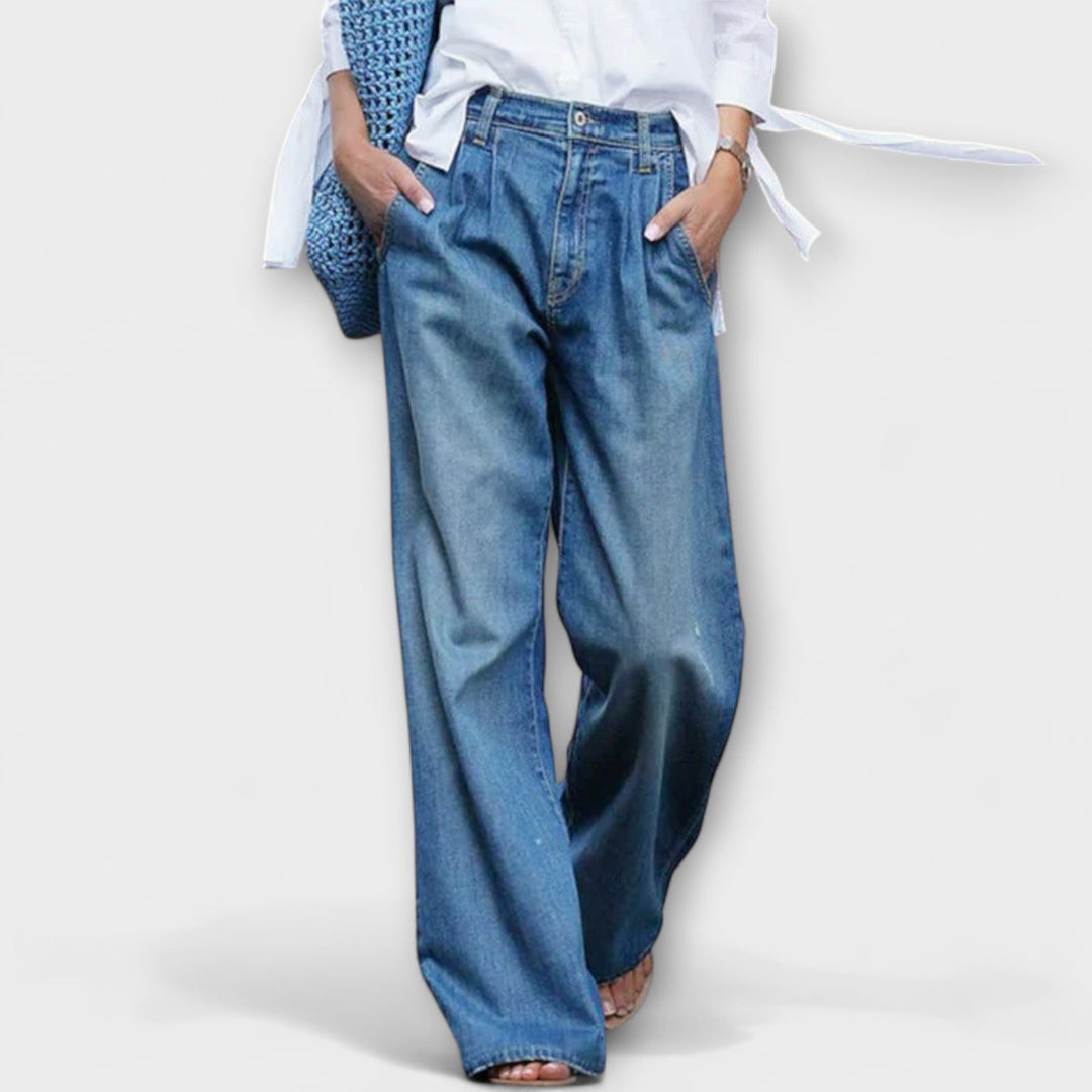 Elegant wide-leg jeans - High quality, unique style