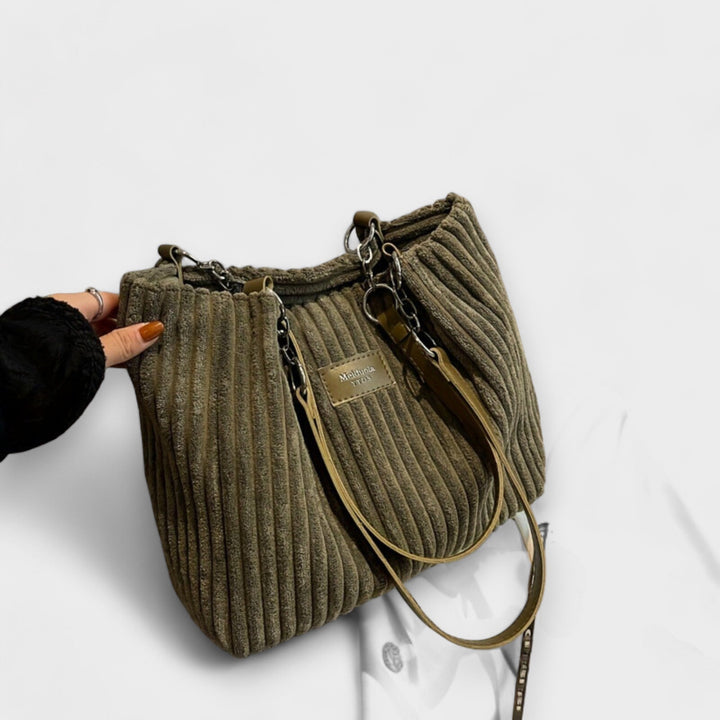 Miękka Torebka na Ramię z Cords - Elegancja i Komfort
