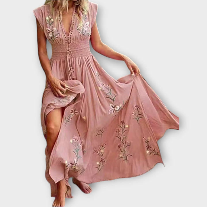 Felizia – Sukienka Boho z czarującymi haftami