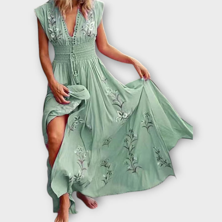 Felizia – Sukienka Boho z czarującymi haftami
