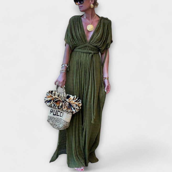 Sukienka maxi kimono w stylu greckim