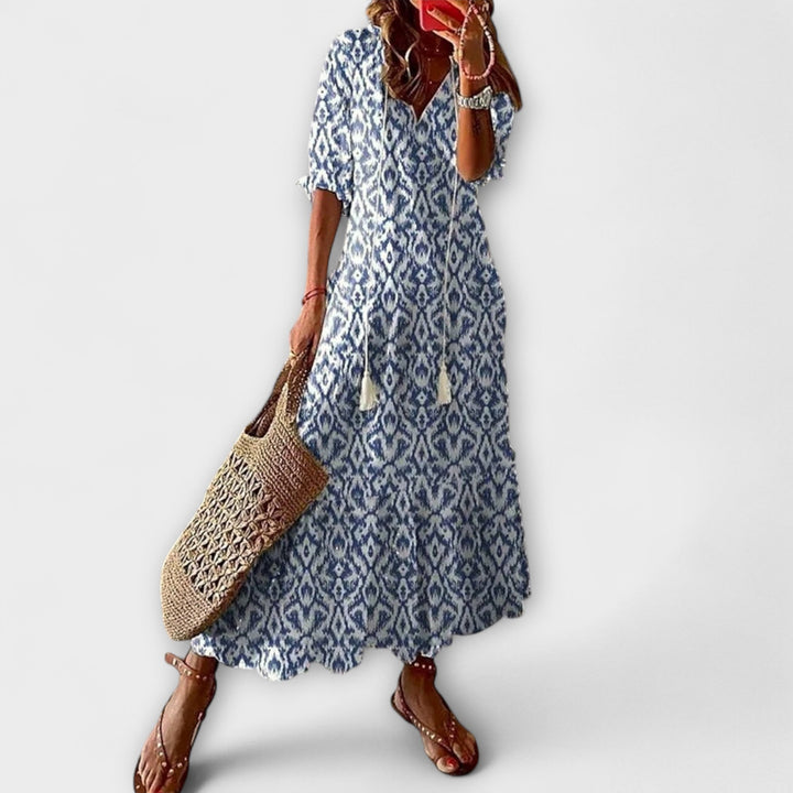 Anna – Damska boho letnia sukienka o swobodnej sylwetce