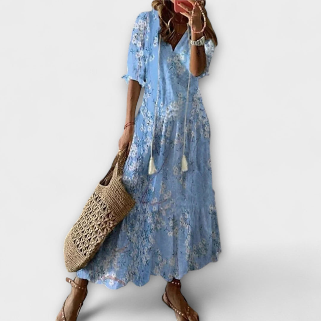 Anna – Damska boho letnia sukienka o swobodnej sylwetce
