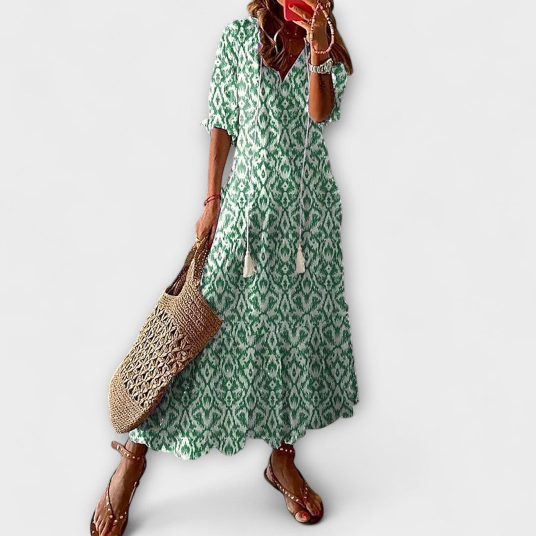 Anna – Damska boho letnia sukienka o swobodnej sylwetce