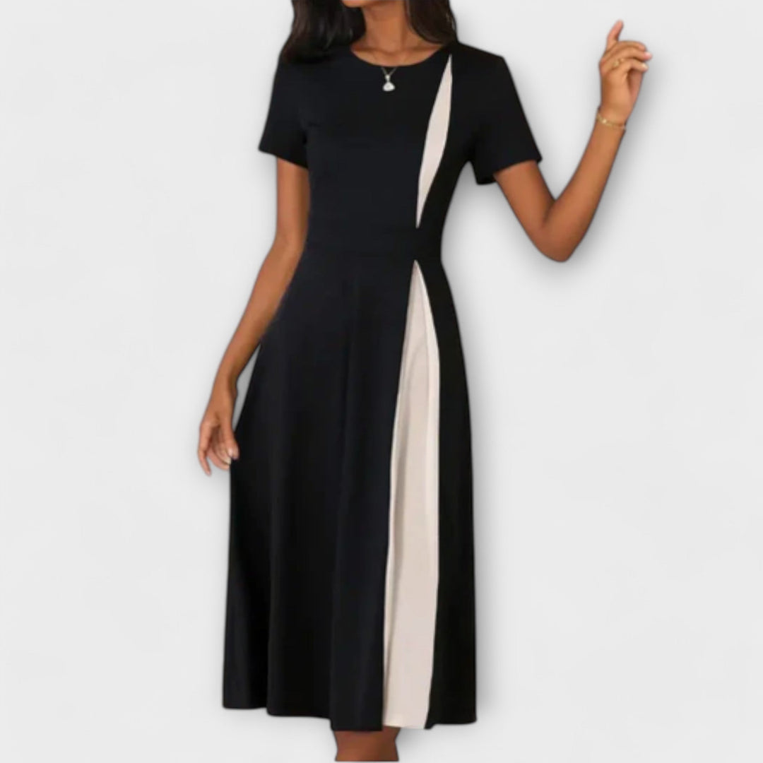Hanne - Czarnobiałe Midikleid