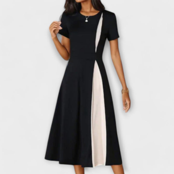 Hanne - Czarnobiałe Midikleid