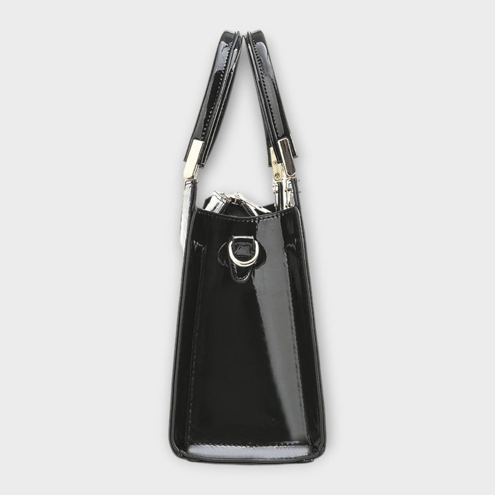 Elegant Crocodile Leather Pattern Handbag