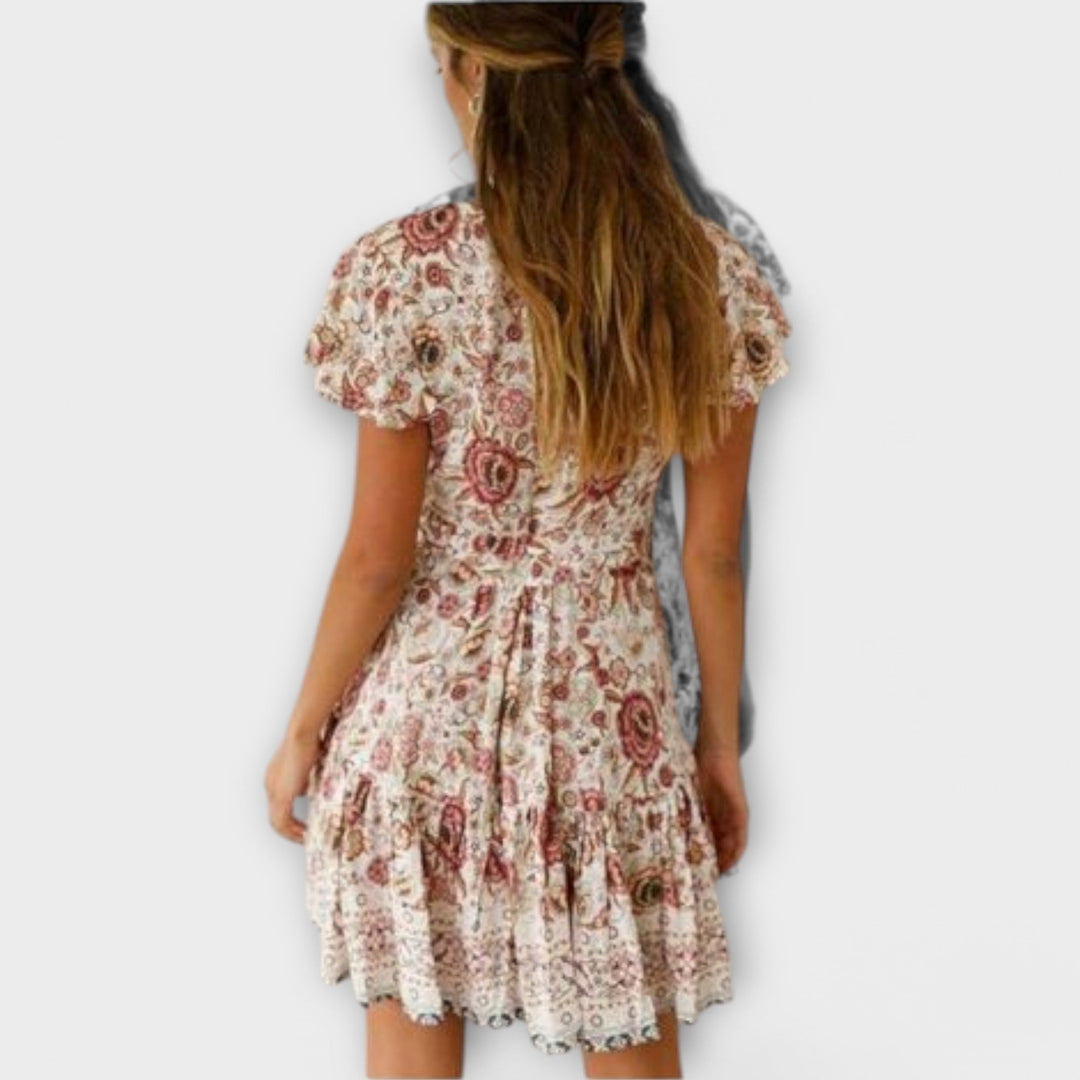 Amina - Krótkie Boho Sukienka