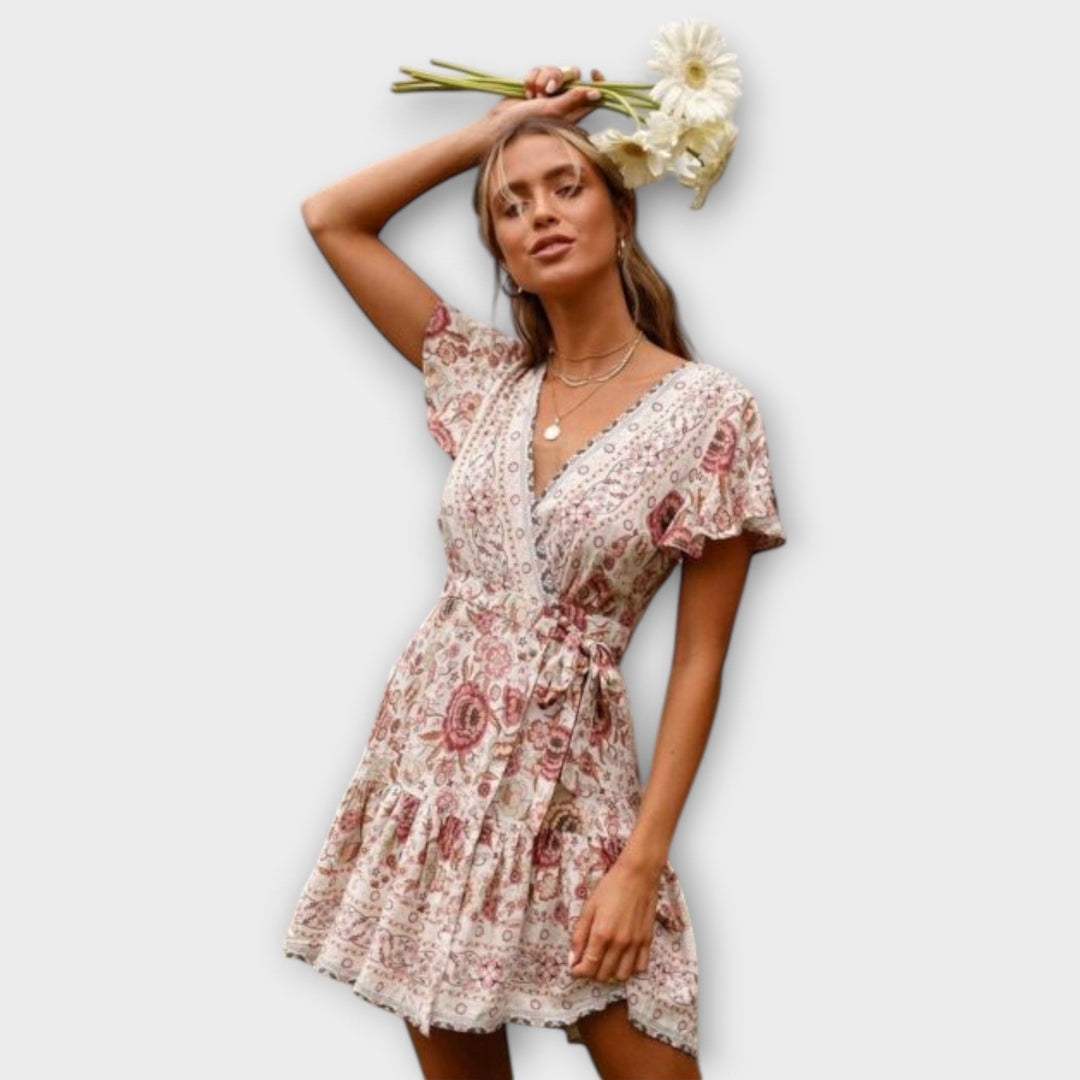Amina - Krótkie Boho Sukienka