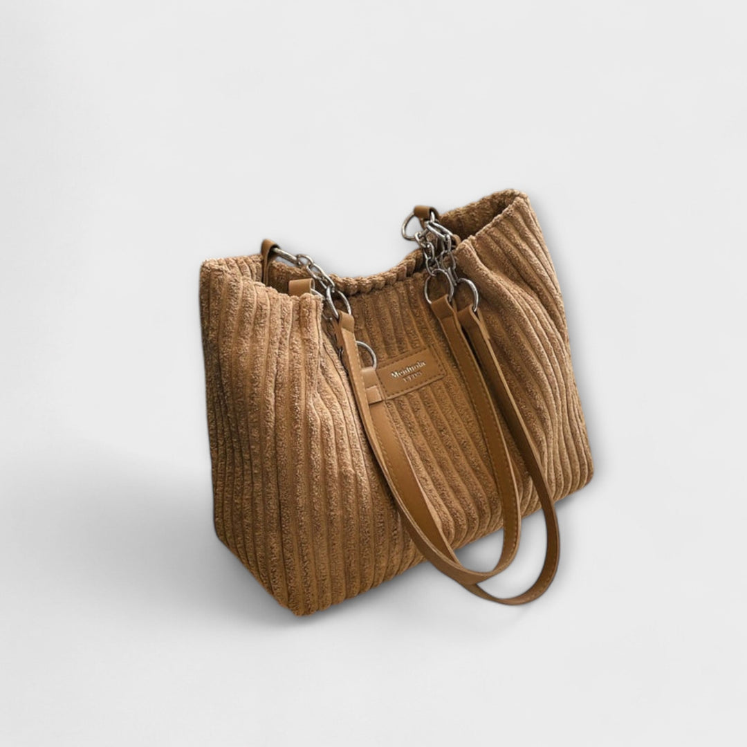 Miękka Torebka na Ramię z Cords - Elegancja i Komfort