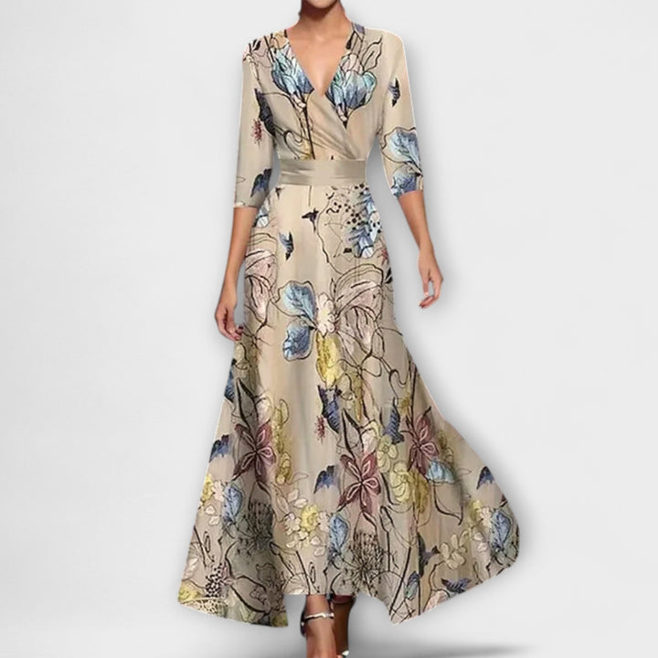Alma - Elegancka Sukienka z Rękawem