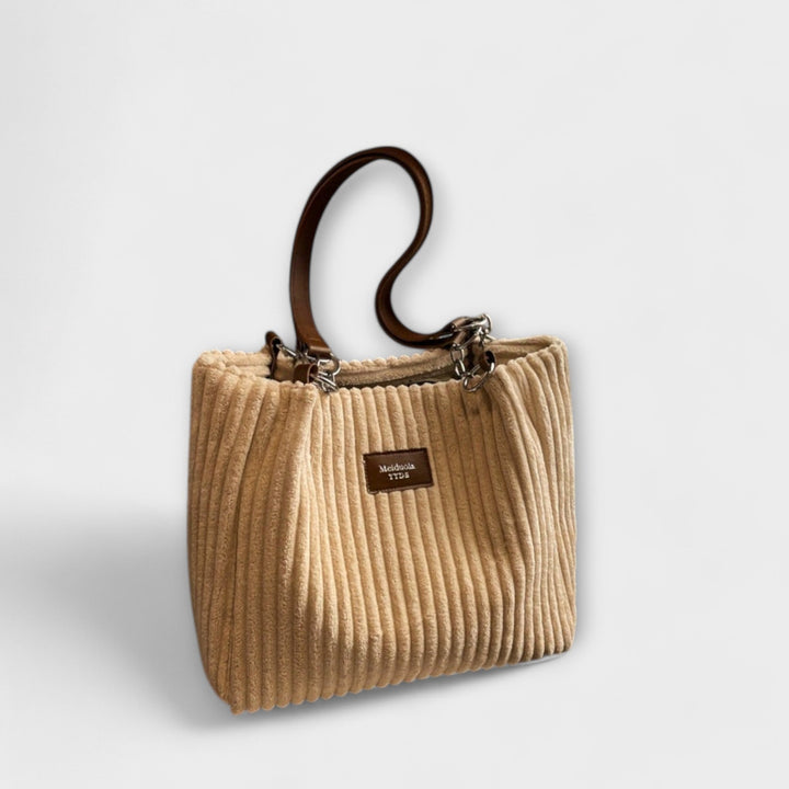 Miękka Torebka na Ramię z Cords - Elegancja i Komfort