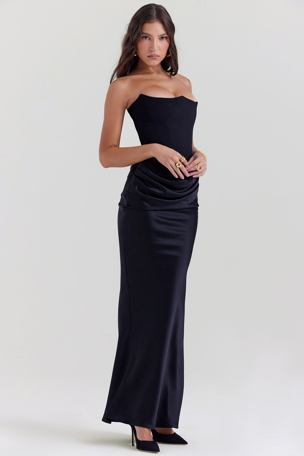 ANIKA SHOULDERLESS DRESS