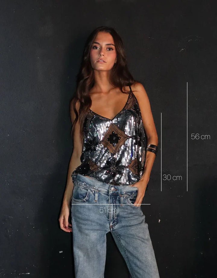 DIANA | Luksusowy Zdobiony Top
