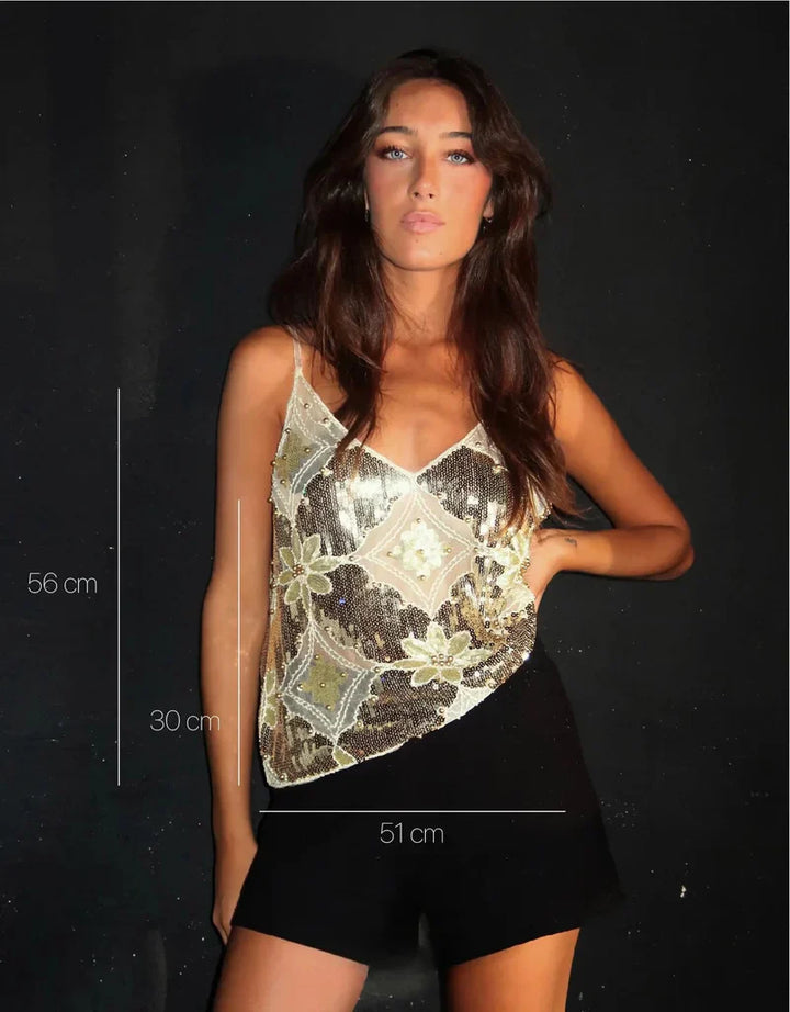 DIANA | Luksusowy Zdobiony Top