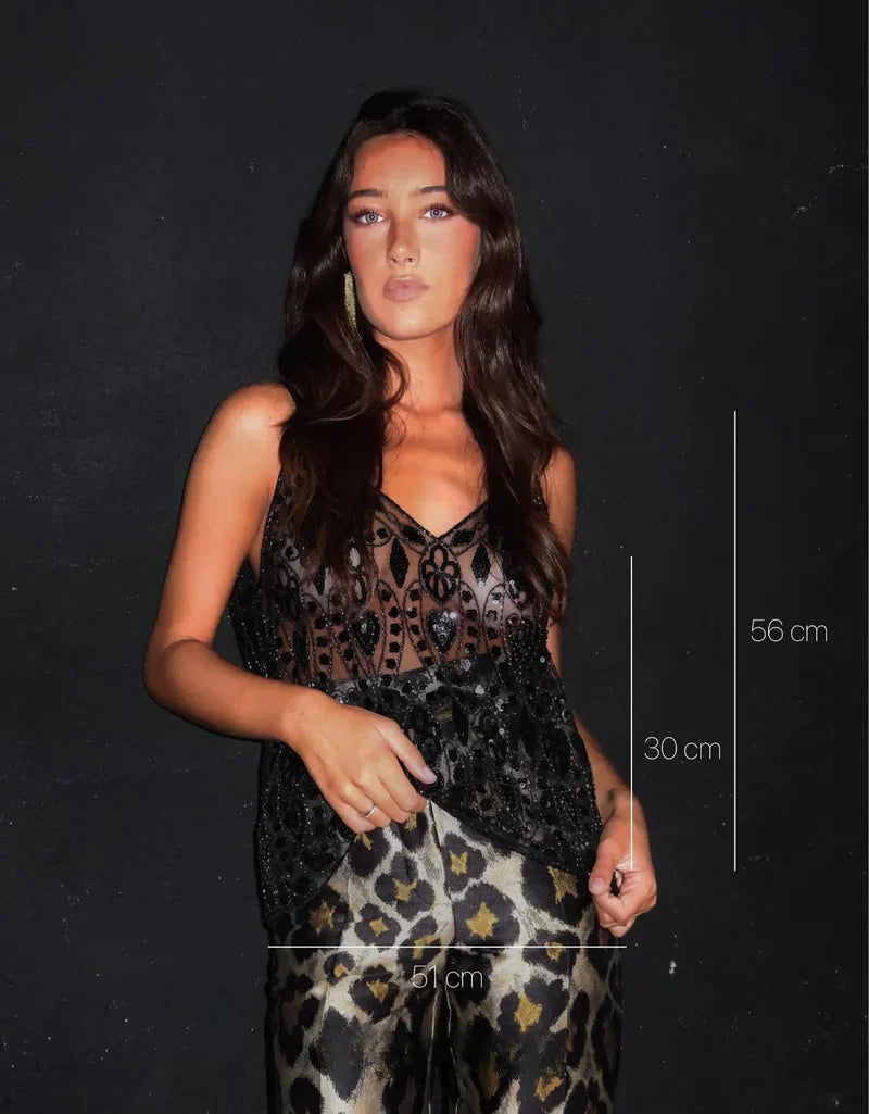 ZDOBIONY TOP | KATE
