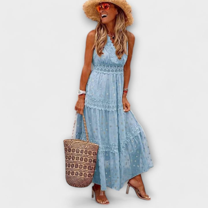 Lola - Sukienka maxi z koronką boho