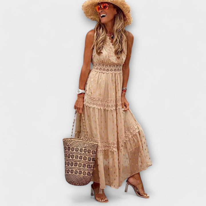 Lola - Sukienka maxi z koronką boho