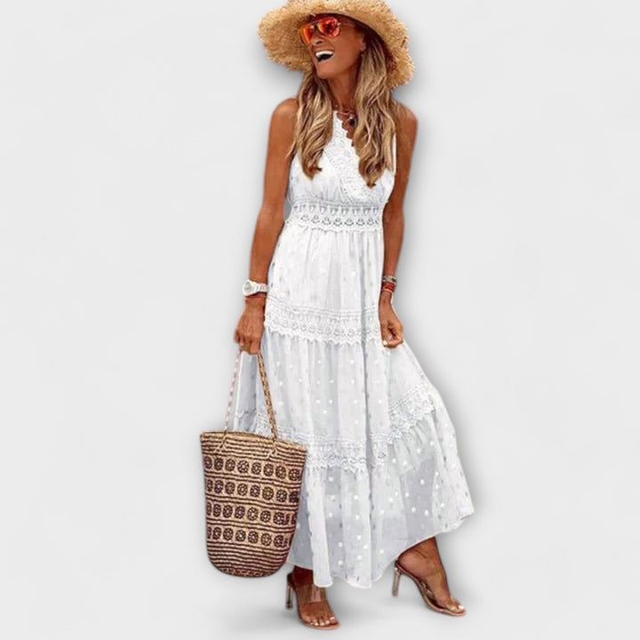 Lola - Sukienka maxi z koronką boho